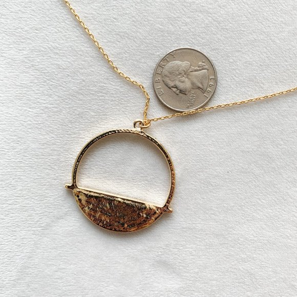 Wanderlust + Co Gold Raffia Woven Necklace - Picture 3 of 4